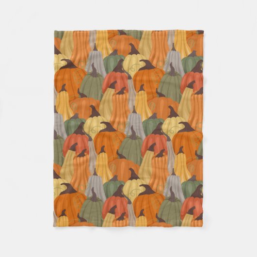 Couverture Polaire Citrouilles cosy (Devant)
