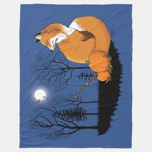 Couverture Polaire Citrouilles de la forêt Red Fox (Devant)