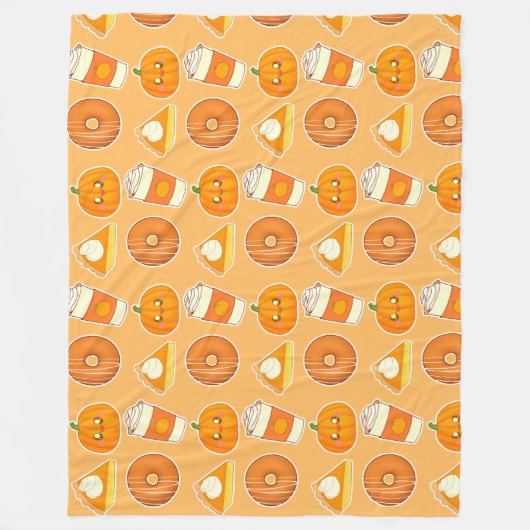 Couverture Polaire Citrouilles de saison automnale (Devant)