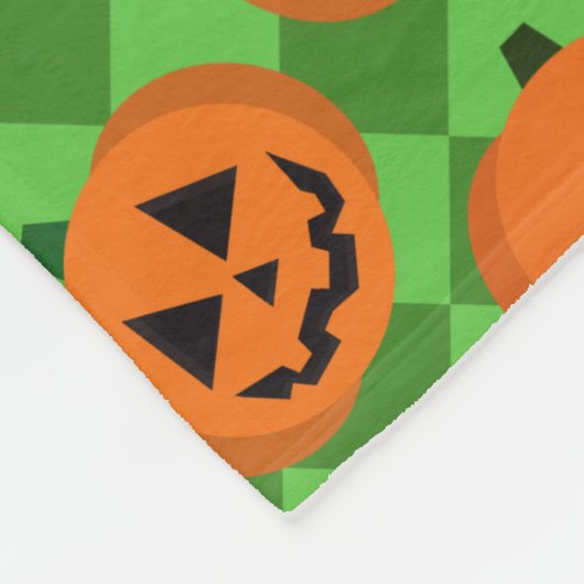 Couverture Polaire Citrouilles d'Halloween (Coin)