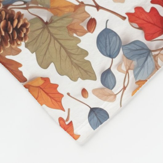 Couverture Polaire citrouilles peints dans différents motifs, pinecon (Coin)