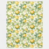Couverture Polaire Citrus aux fleurs de citron méditerranéen (Devant)