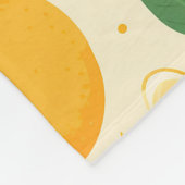 Couverture Polaire Citrus citron jaune motif de fruits tropicaux (Coin)