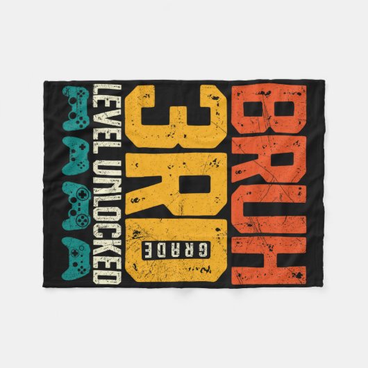 Couverture Polaire Ck To School 3rd Grade Boys Gamer First Day School (Devant (Horizontal))