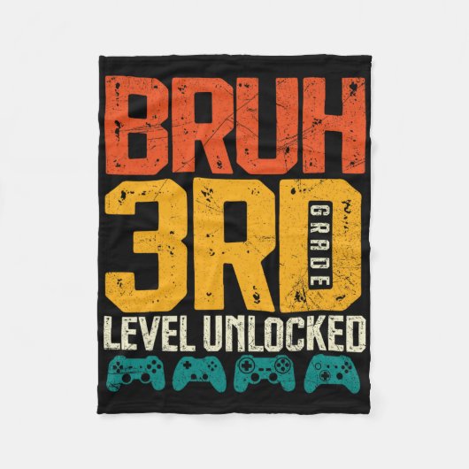 Couverture Polaire Ck To School 3rd Grade Boys Gamer First Day School (Devant)