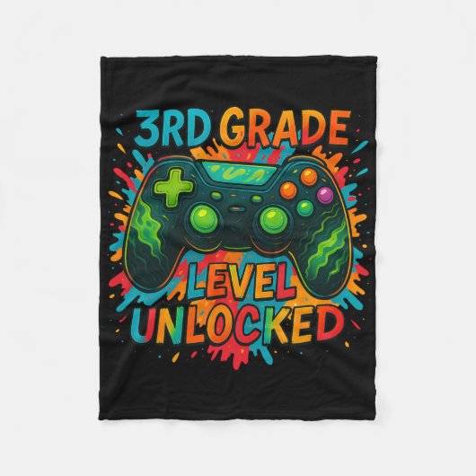 Couverture Polaire Ck To School 3rd Grade Boys Gamer First Day School (Devant)