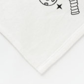 Couverture Polaire Ckleball Doodles In Black On Beige Retro Comfort C (Coin)