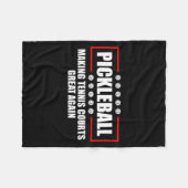 Couverture Polaire Ckleball Making Tennis Courts Great Again Funny  (Devant (Horizontal))