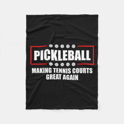 Couverture Polaire Ckleball Making Tennis Courts Great Again Funny  (Devant)