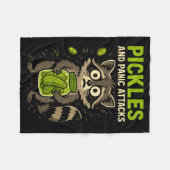 Couverture Polaire Ckles And Panic Attacks Raccoon Trash Panda Funny  (Devant (Horizontal))