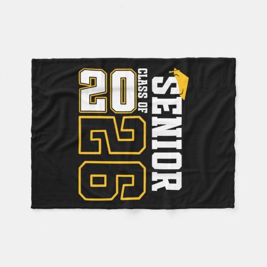 Couverture Polaire Cl Of 2026 Senior 26 Lycée Graduation Noir (Devant (Horizontal))