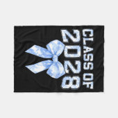 Couverture Polaire Cl Of 2028 Blue Toile Floral Coquette Bow Girl Kid (Devant (Horizontal))