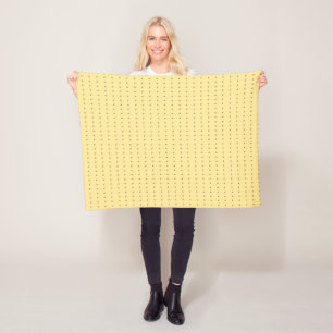 Couverture Polaire Clair Jaune et points Tan Motif
