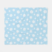 Couverture Polaire Clair Motif à points bleus (Devant (Horizontal))