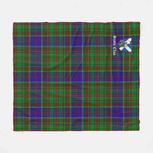 Couverture Polaire Clan Adam Hunter Tartan Plaid (Devant (Horizontal))