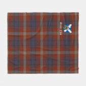 Couverture Polaire Clan Ainslie Ancien Tartan Plaid (Devant (Horizontal))