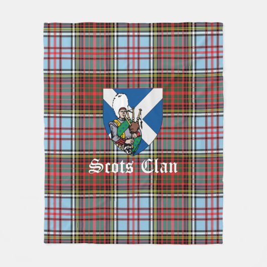 Couverture Polaire Clan Anderson Ancienne Tartan Plaid (Devant)