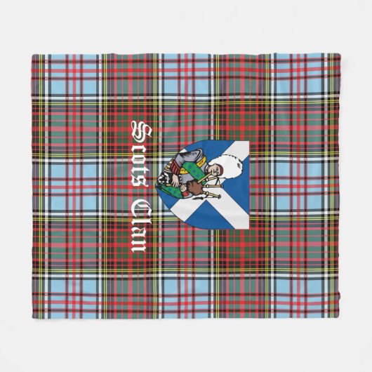 Couverture Polaire Clan Anderson Ancienne Tartan Plaid (Devant (Horizontal))