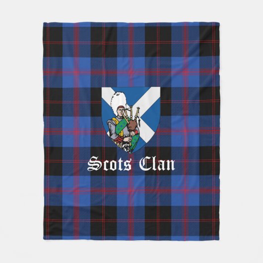 Couverture Polaire Clan Angus Modern Tartan Plaid (Devant)