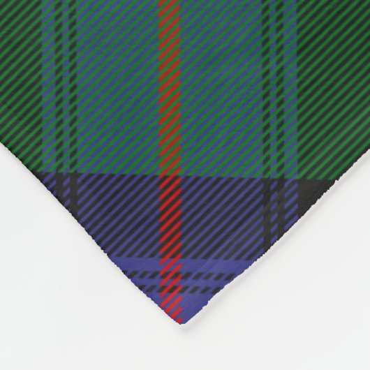 Couverture Polaire Clan Armstrong Tartan Fleece Blanche (Coin)