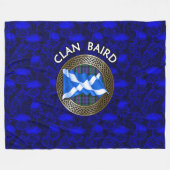 Couverture Polaire Clan Baird Tartan Knot & Drapeau (Devant (Horizontal))