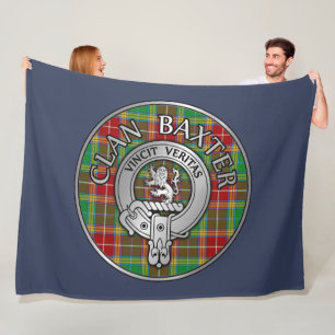 Couverture Polaire Clan Baxter Crest et Tartan