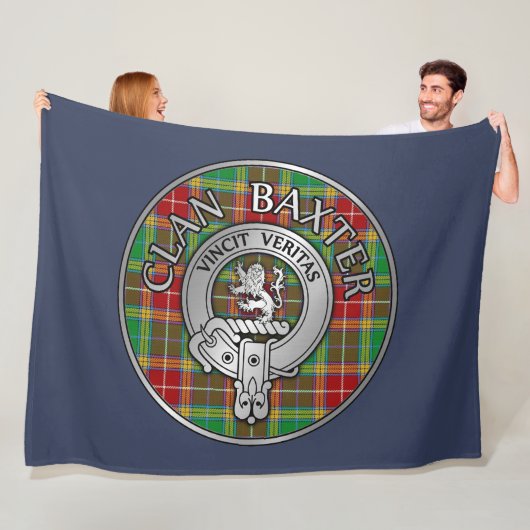 Couverture Polaire Clan Baxter Crest et Tartan (En situation)