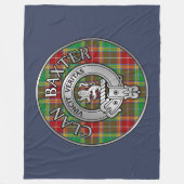 Couverture Polaire Clan Baxter Crest et Tartan (Devant)