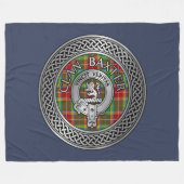 Couverture Polaire Clan Baxter Crest & Tartan Knot (Devant (Horizontal))