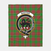Couverture Polaire Clan Baxter Tartan moderne Plaid (Devant)