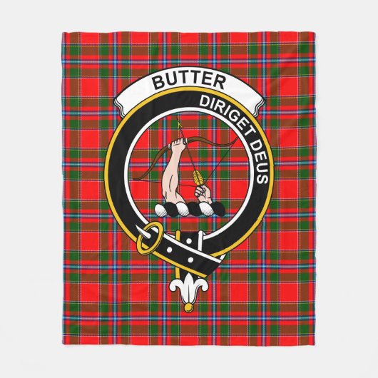 Couverture Polaire Clan Beurre Tartan Plaid (Devant)