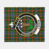 Couverture Polaire Clan Bisset Motif Tartan Plaid (Devant (Horizontal))