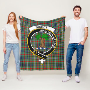 Couverture Polaire Clan Bisset Tartan Plaid