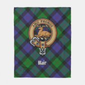 Couverture Polaire Clan Blair Crest sur Tartan (Devant)