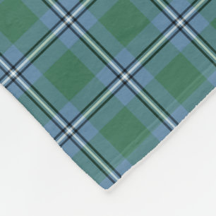 Couverture Polaire Clan bleu clair Irvine Tartan