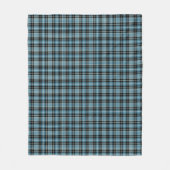Couverture Polaire Clan bleu clair, noir et blanc Clark Tartan (Devant)