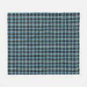 Couverture Polaire Clan bleu clair, noir et blanc Clark Tartan (Devant (Horizontal))
