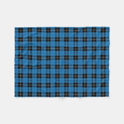 Couverture Polaire Clan bleu clair Ramsay Chasse Tartan (Devant (Horizontal))