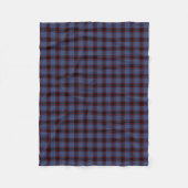 Couverture Polaire Clan bleu et noir Rutherford et Home Tartan (Devant)