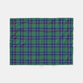 Couverture Polaire Clan bleu vert et foncé Young Tartan (Devant (Horizontal))