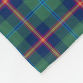 Couverture Polaire Clan bleu vert et foncé Young Tartan (Coin)