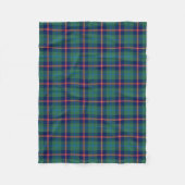 Couverture Polaire Clan bleu vert et foncé Young Tartan (Devant)