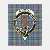 Couverture Polaire Clan Boswell Tartan Plaid (Devant)