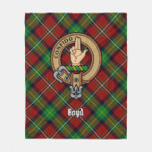 Couverture Polaire Clan Boyd Crest sur Tartan (Devant)