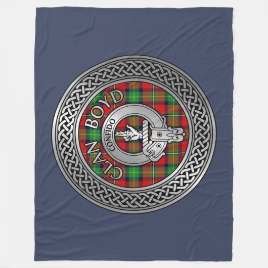 Couverture Polaire Clan Boyd Crest & Tartan Knot (Devant)