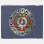 Couverture Polaire Clan Boyd Crest & Tartan Knot (Devant (Horizontal))