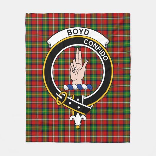 Couverture Polaire Clan Boyd Tartan Plaid (Devant)