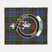 Couverture Polaire Clan Brodie Chasse Tartan Plaid (Devant (Horizontal))