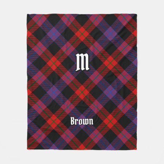 Couverture Polaire Clan Brown Tartan (Devant)