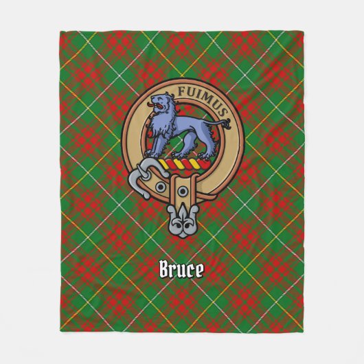 Couverture Polaire Clan Bruce Crest sur la chasse Tartan (Devant)